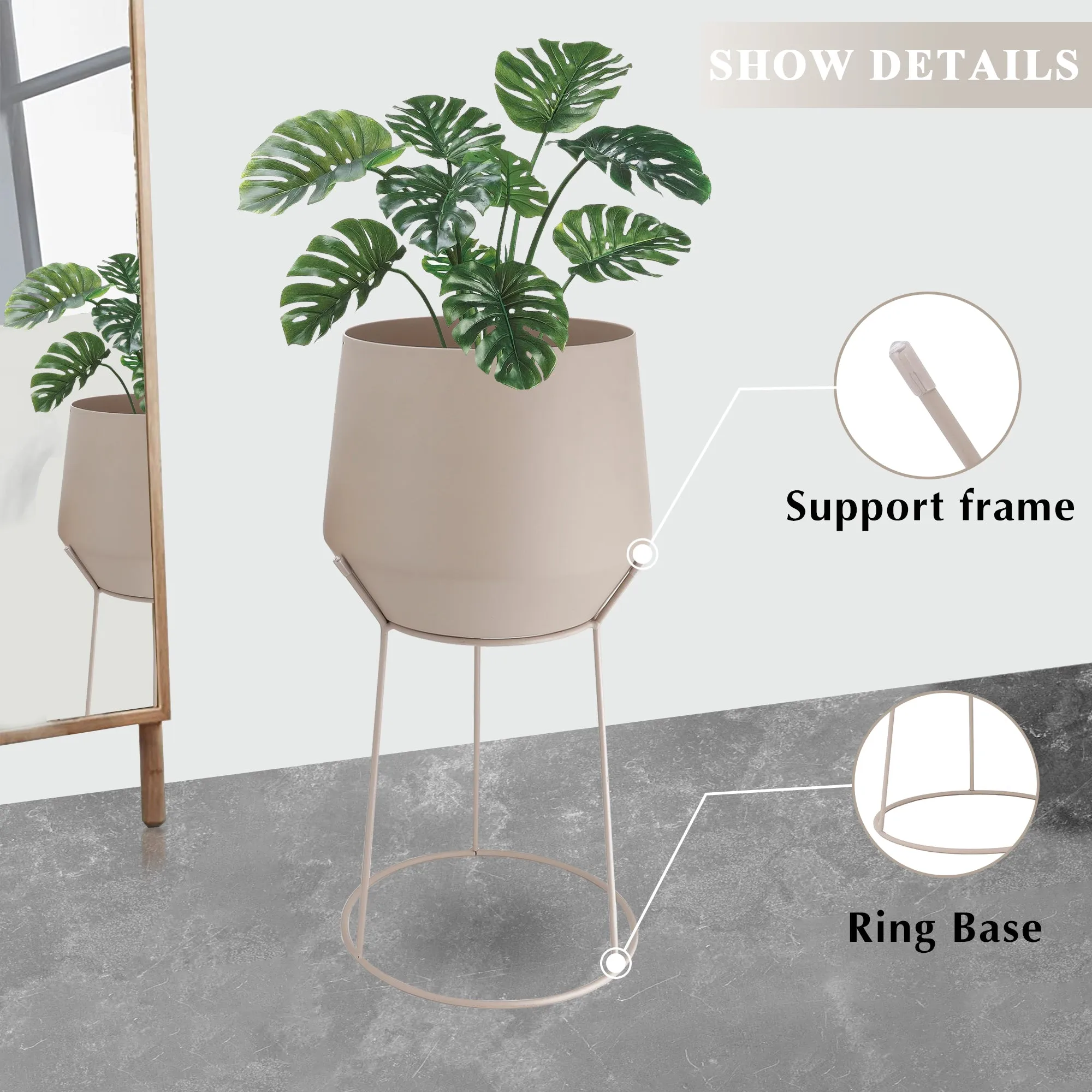 16"&19.5" Garden Plant Pot(Set Of 2)