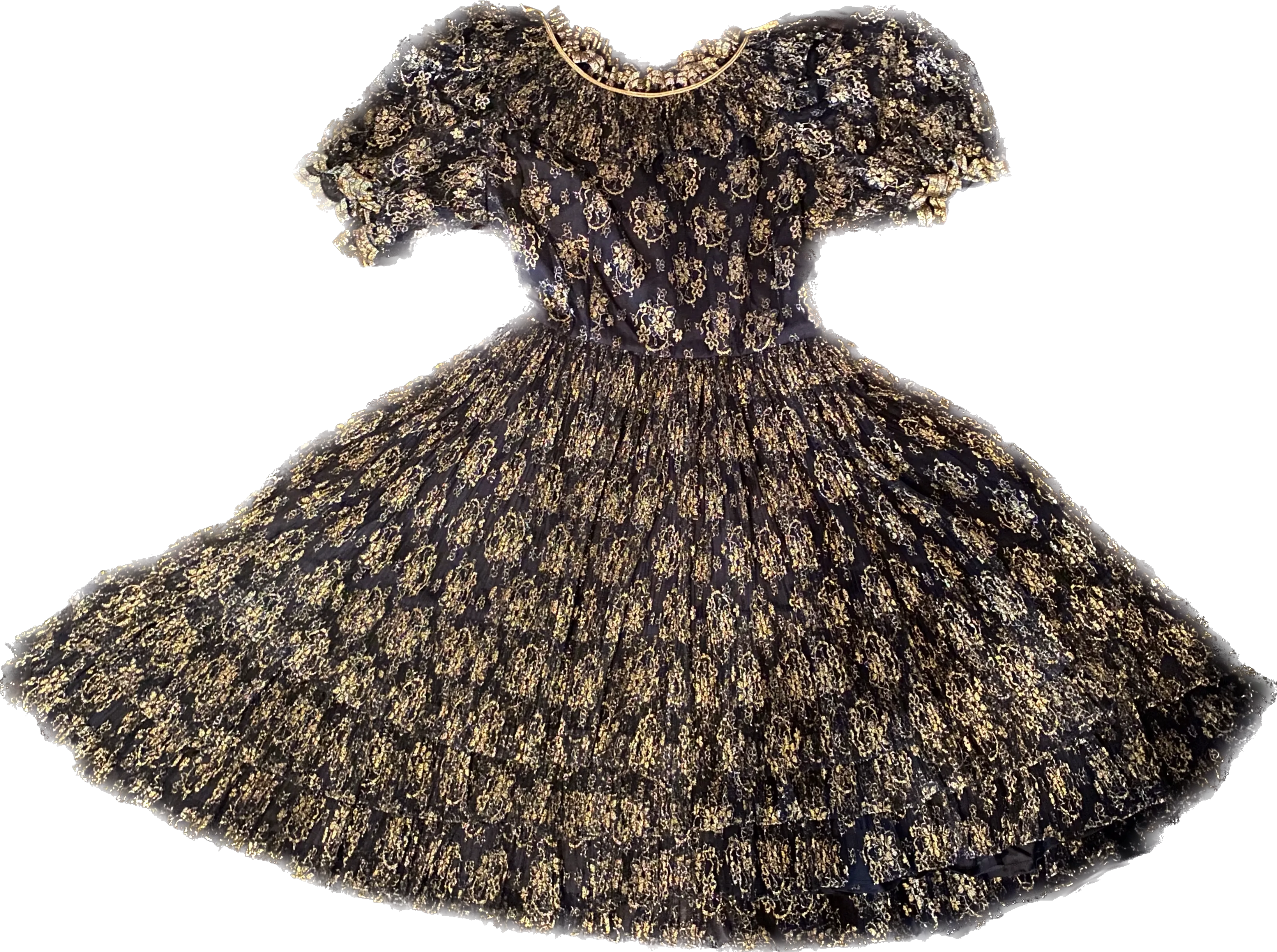 80's flower lace dress