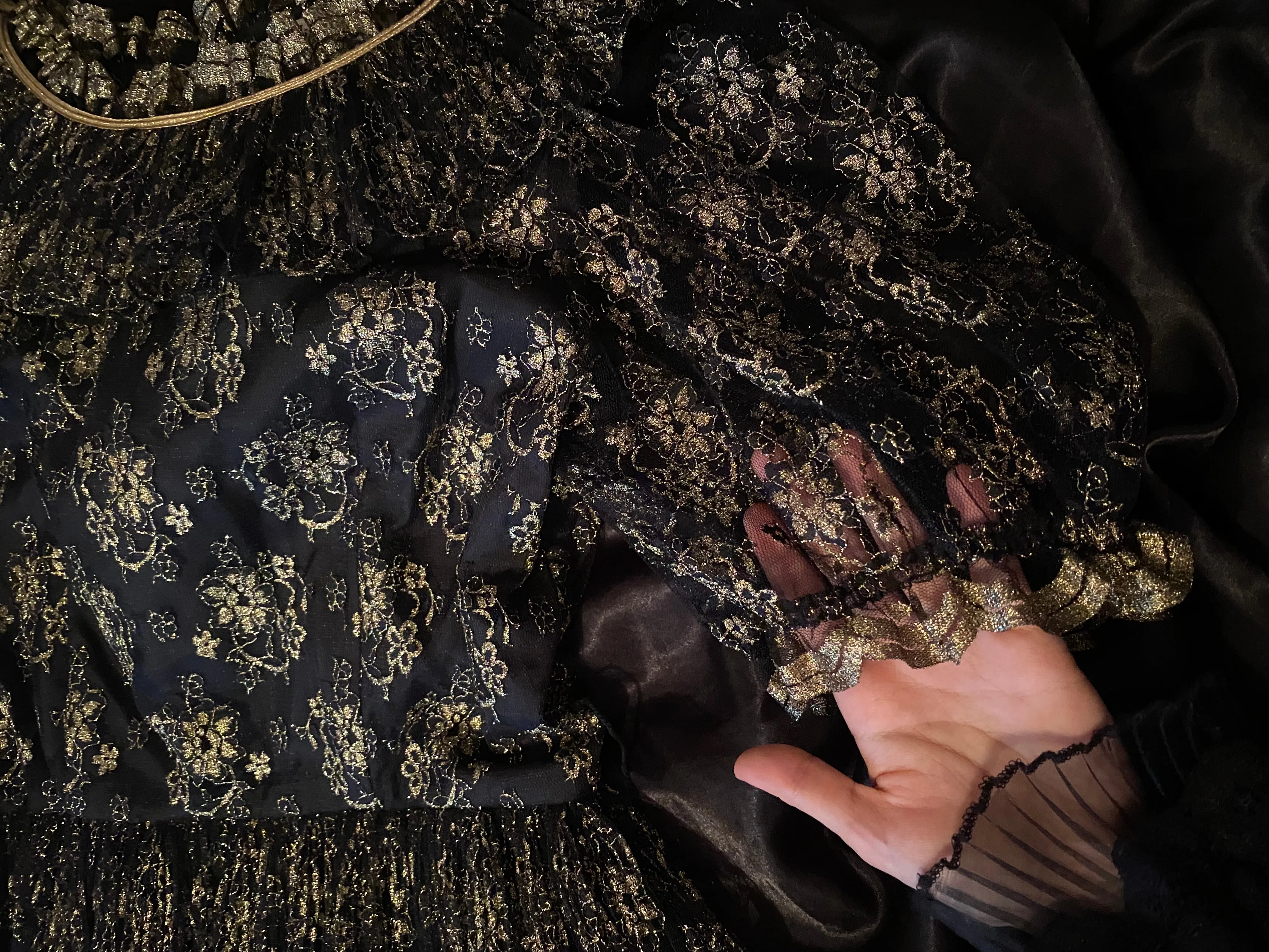 80's flower lace dress