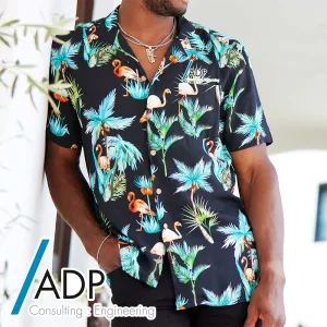 ADP Consulting Engineering Aloha Friday Shirts - Flamingo Nights