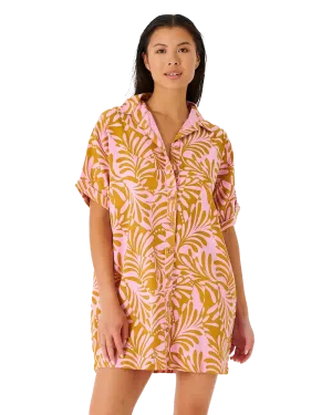 Afterglow Shirt Dress in Pink