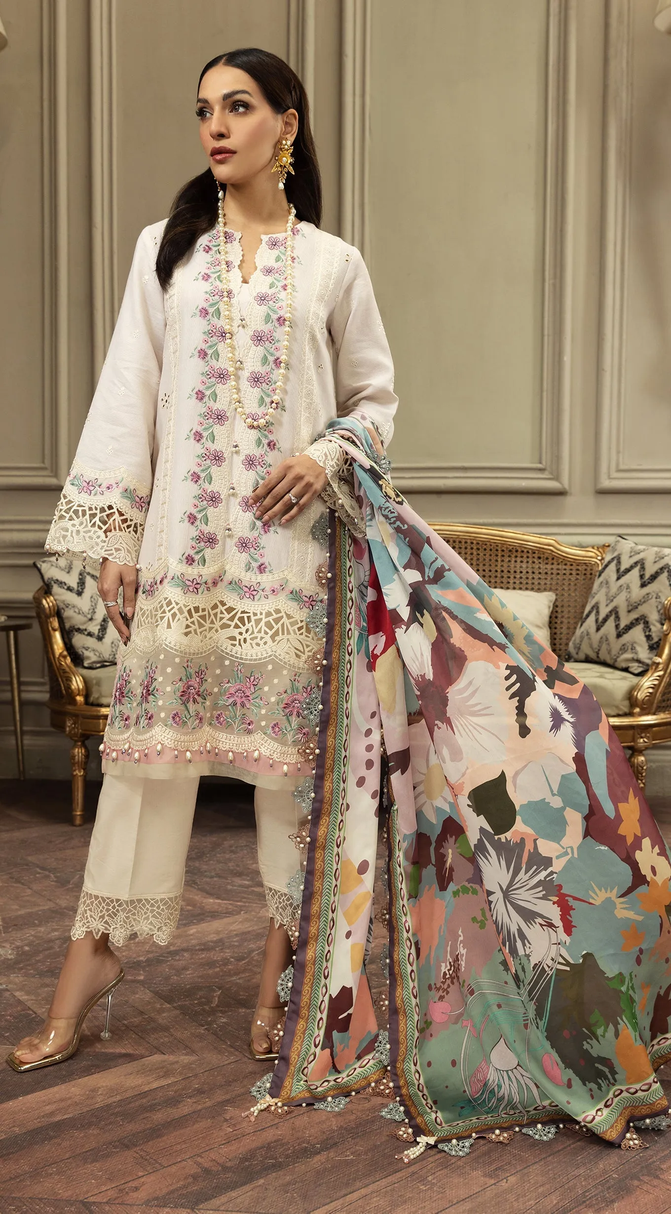 Luxury Anaya by Kiran Chaudhry Eid Collection in Lawn Fabric - NEHA