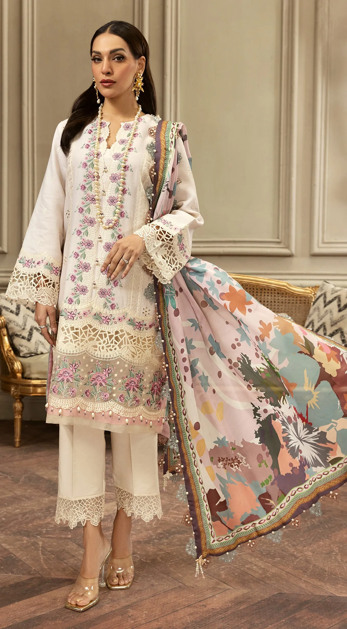Luxury Anaya by Kiran Chaudhry Eid Collection in Lawn Fabric - NEHA