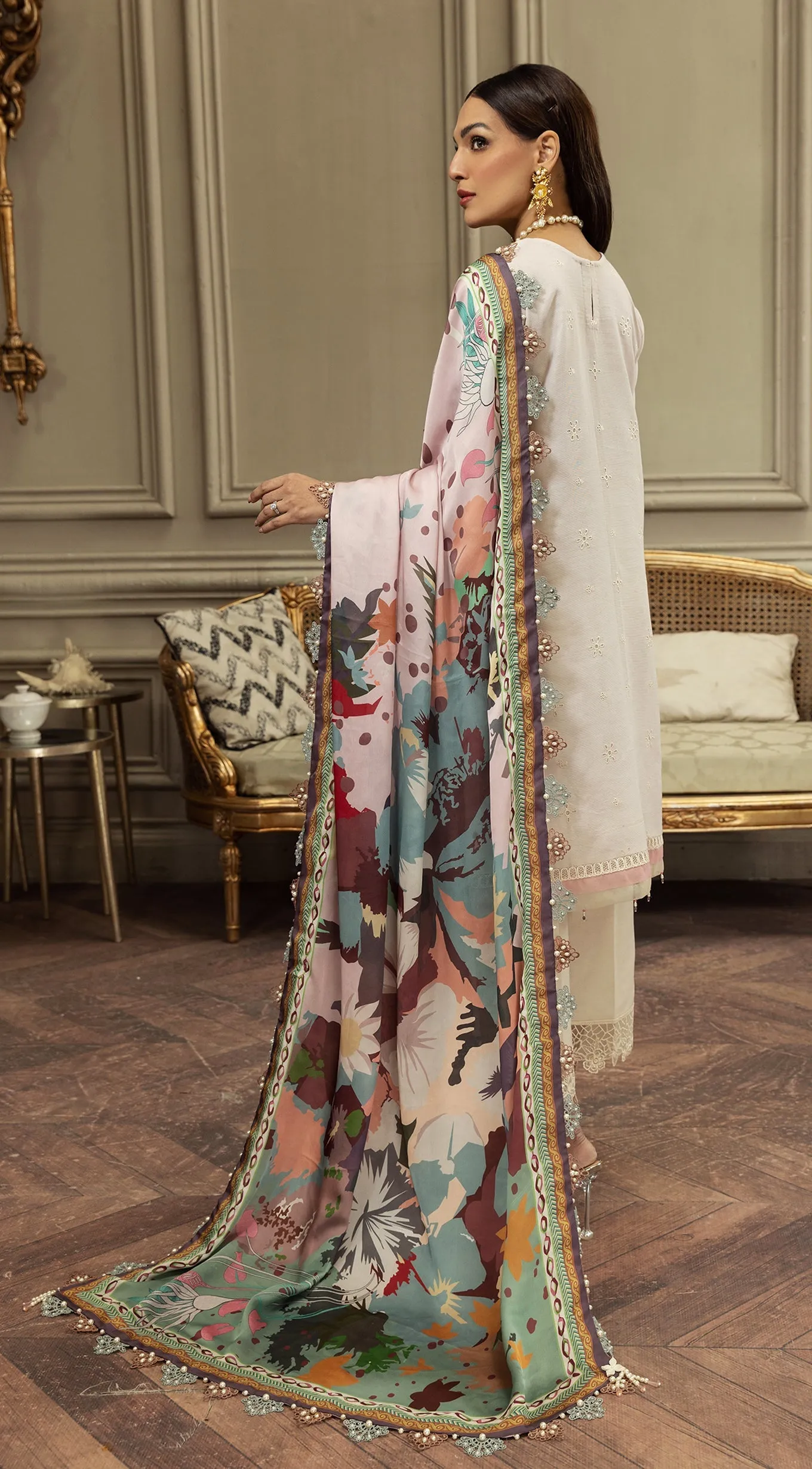 Luxury Anaya by Kiran Chaudhry Eid Collection in Lawn Fabric - NEHA