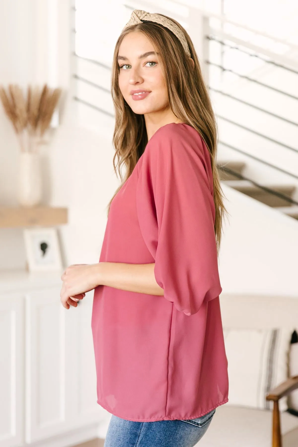 Audrey Top In Dusty Rose