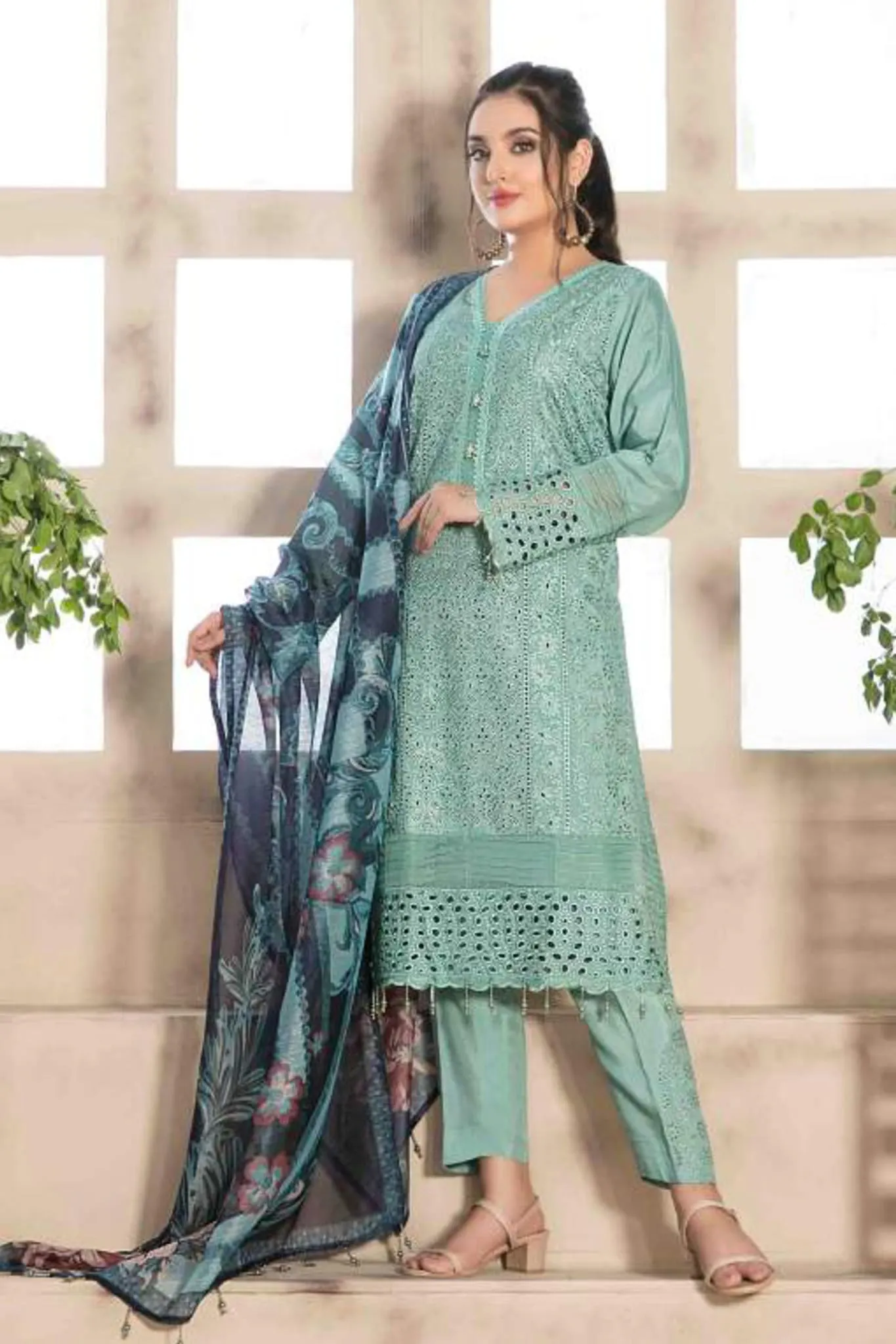 Ayra by Tawakkal Stitched 3 Piece Viscose Shiffli Collection'2022-A-7579
