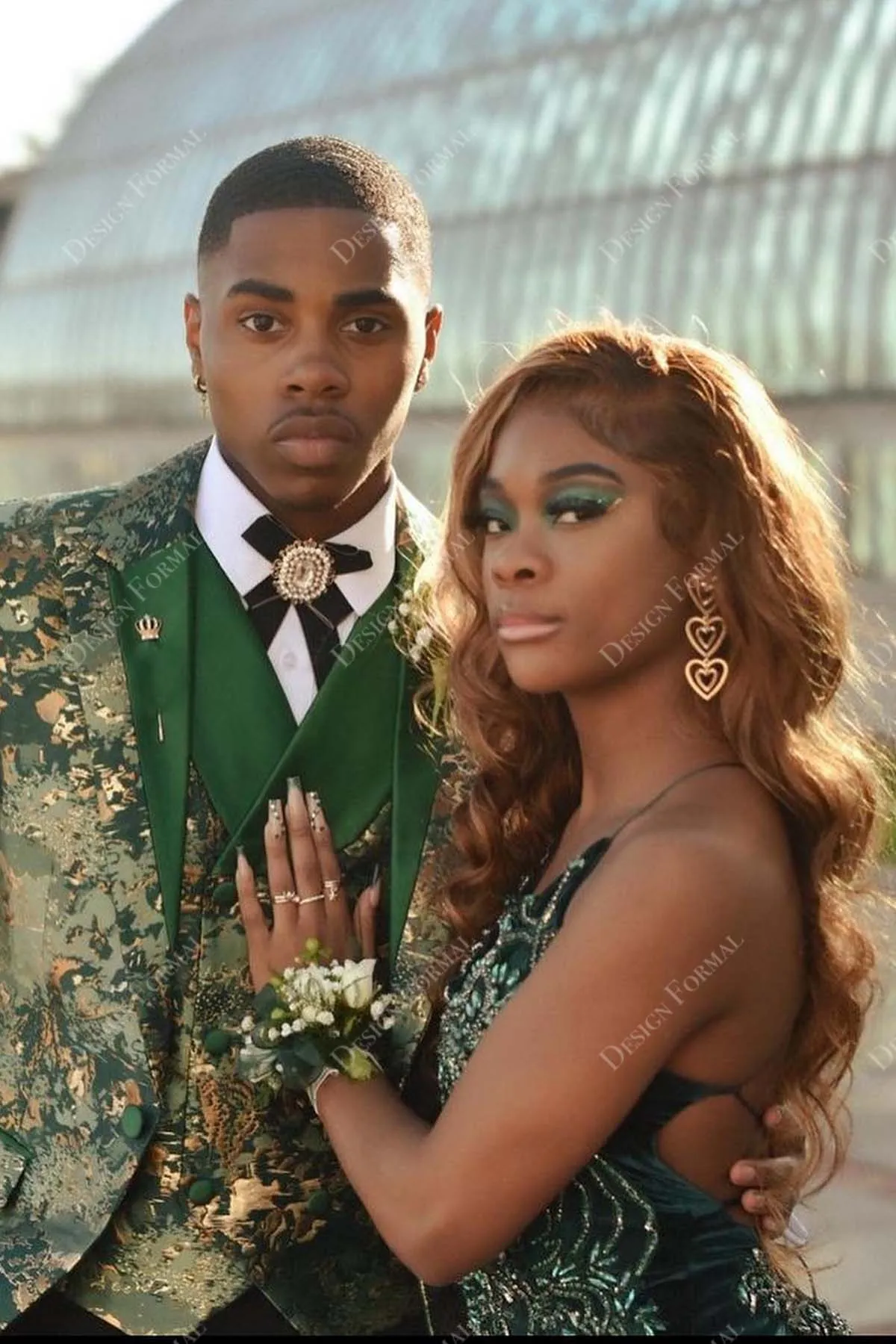Beaded Emerald Velvet Thin Straps Mermaid Made-to-Order Prom Dress