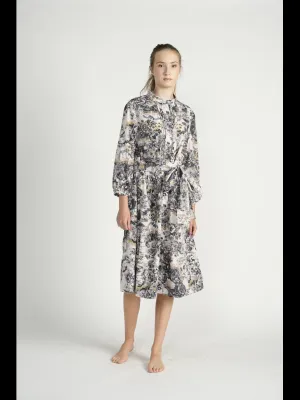 Beige Multi Flower Print Dress