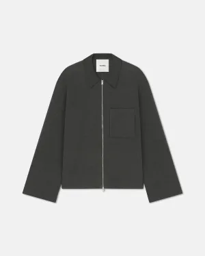 Belmer - Terry-Knit Cardigan - Graphite