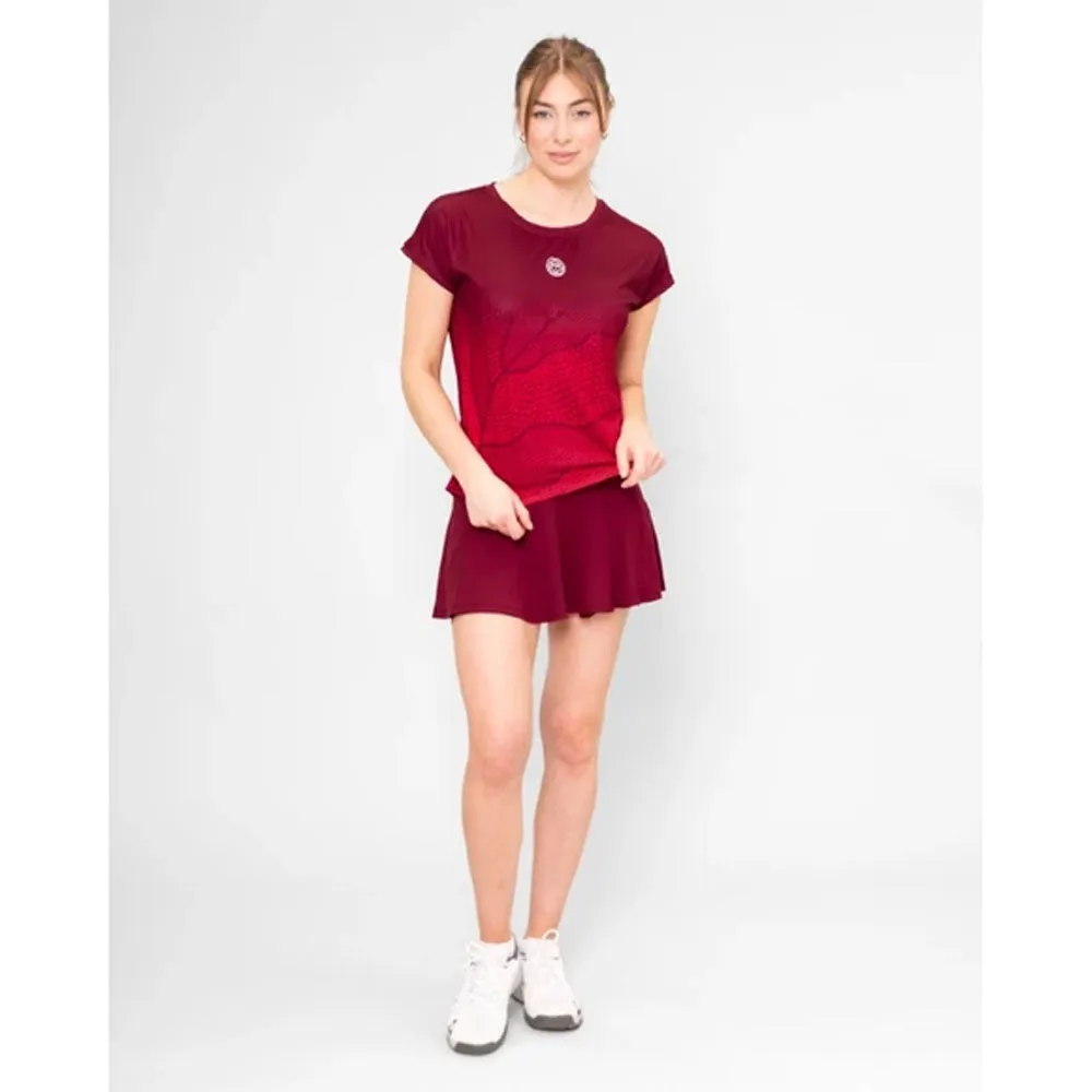 Bidi Badu Protected Leafs Wavy Skort (Women's) - Bordeaux