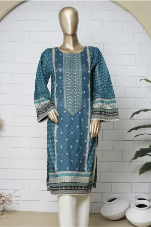 Bin Saeed Stitched Eid Embroidered Shirts Collection'2023-SMLSF-25-Blue