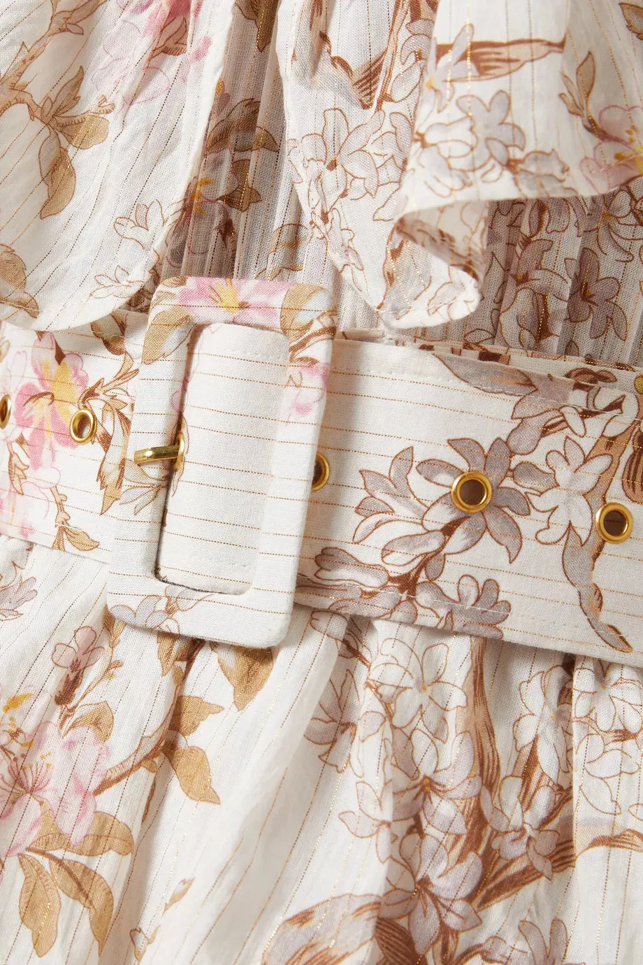 Bohemian Midi Dress in Flower Branches