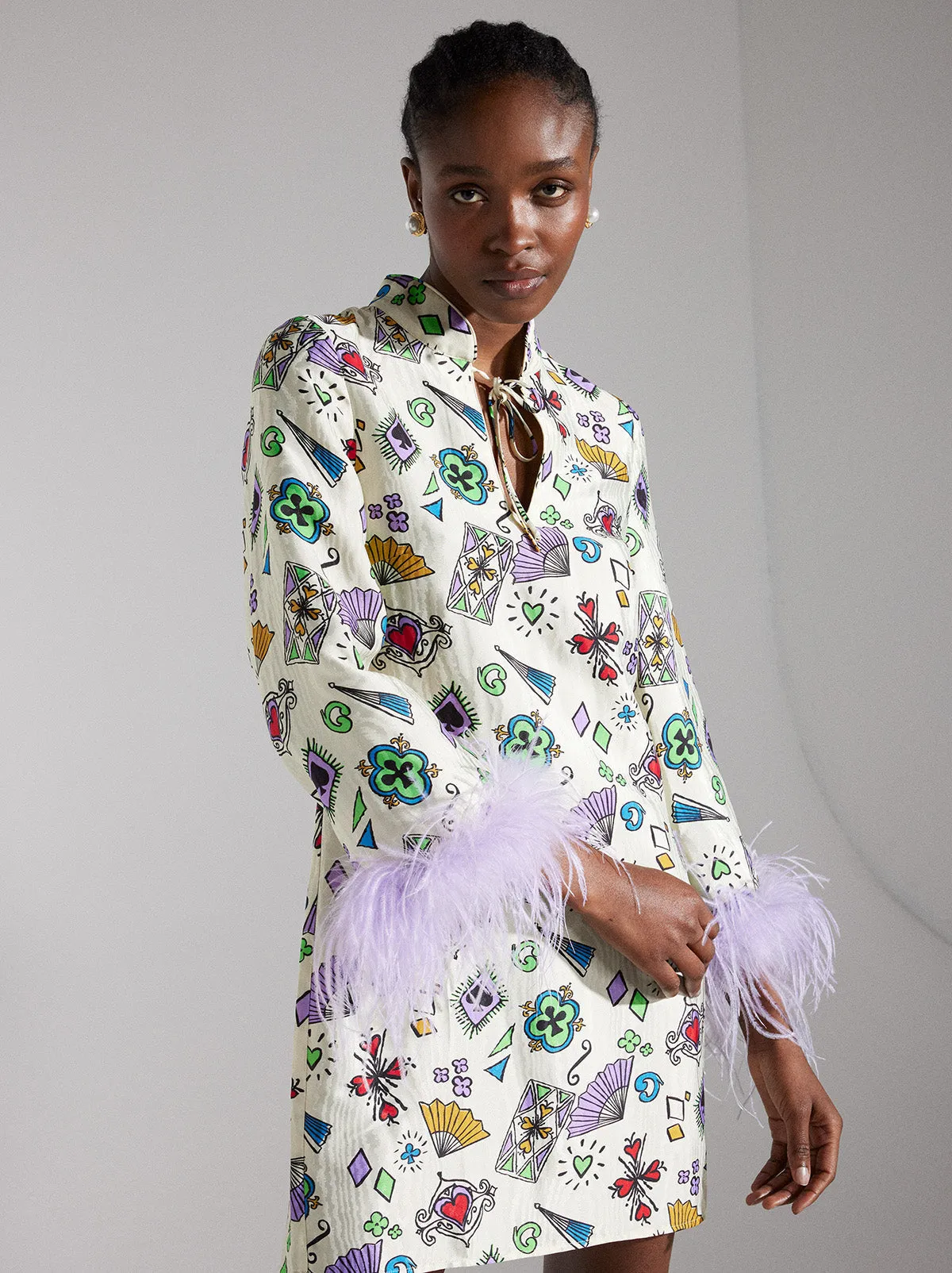 Carlotta Playing Cards Mini Dress