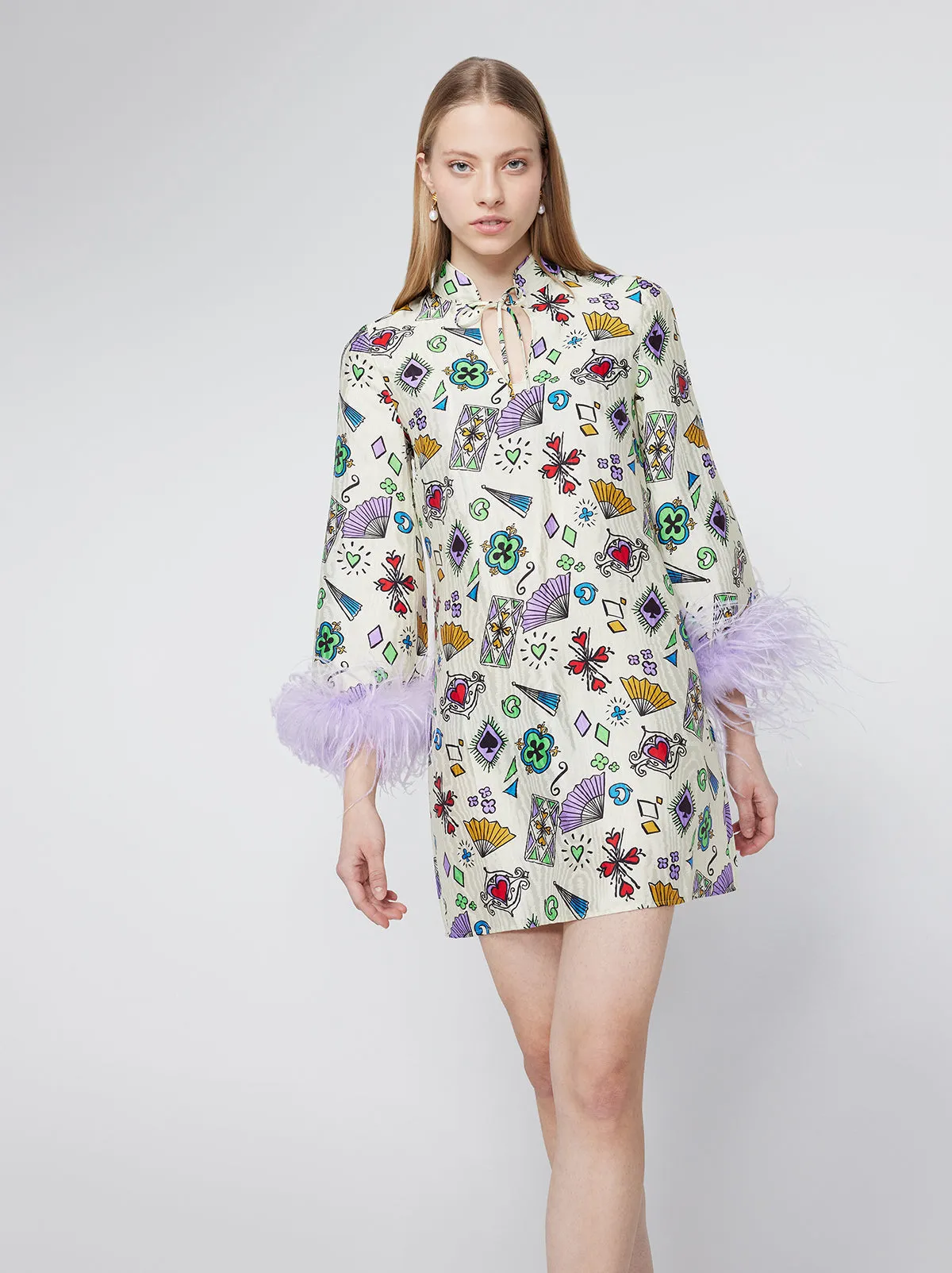 Carlotta Playing Cards Mini Dress