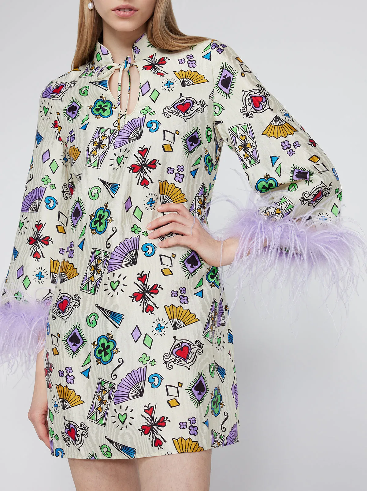 Carlotta Playing Cards Mini Dress