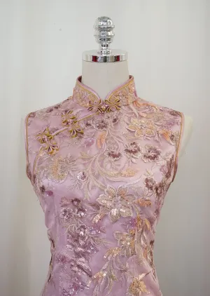 Carnation Sleeveless Qipao