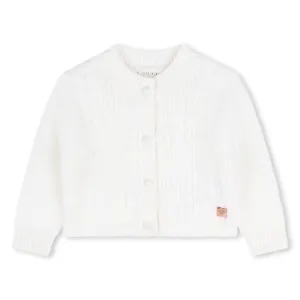 Carrement Beau White Knitted Cardigan