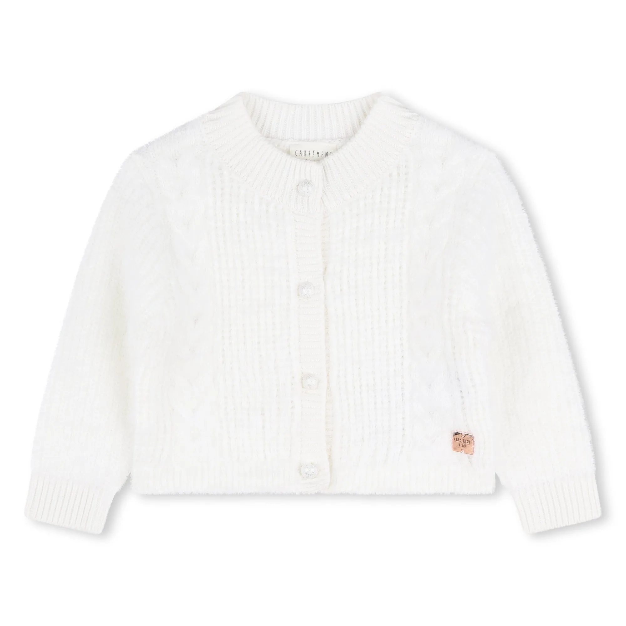 Carrement Beau White Knitted Cardigan