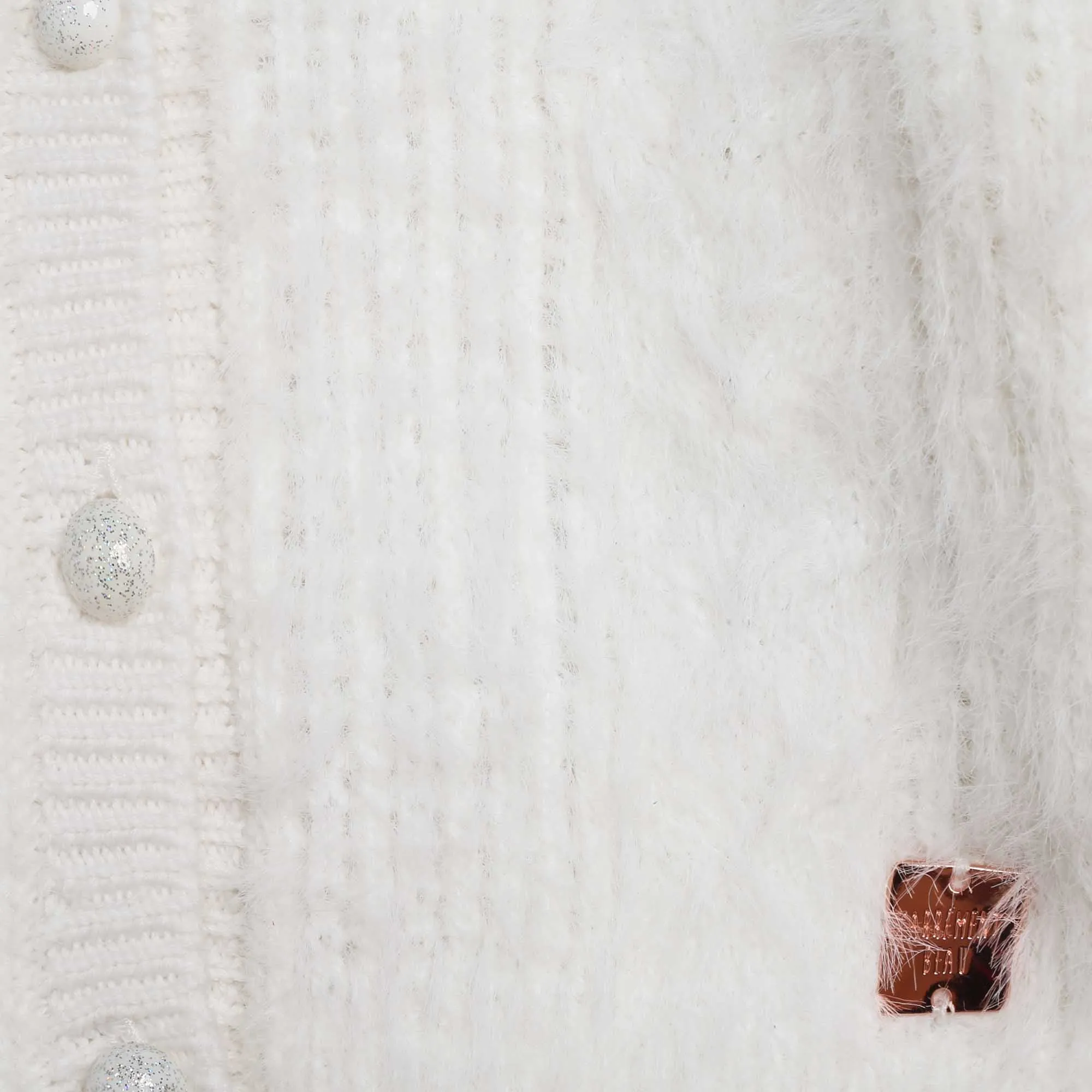 Carrement Beau White Knitted Cardigan