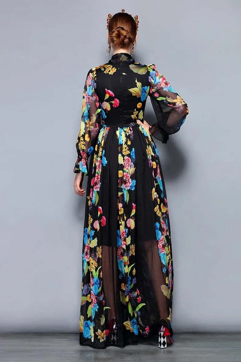 Chiffon Runway Maxi Dress
