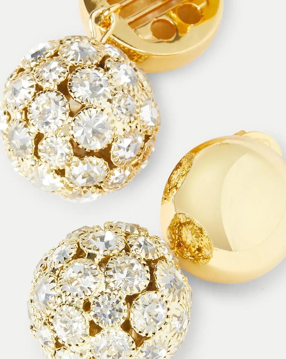 Crystal Sphere Stud Earrings