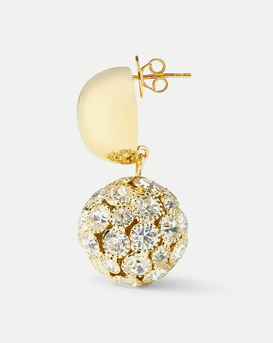 Crystal Sphere Stud Earrings