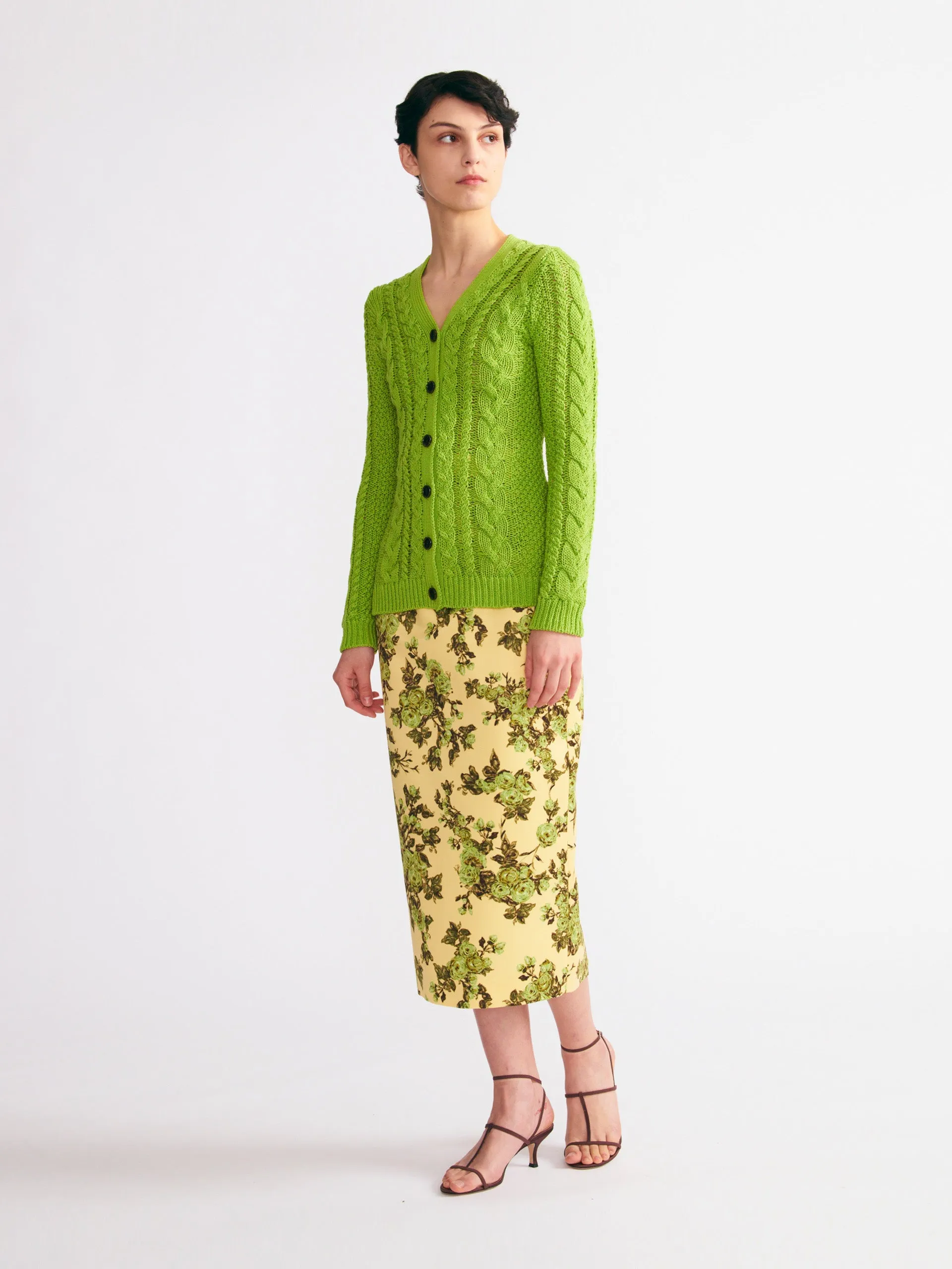Elmer knit cardigan in green
