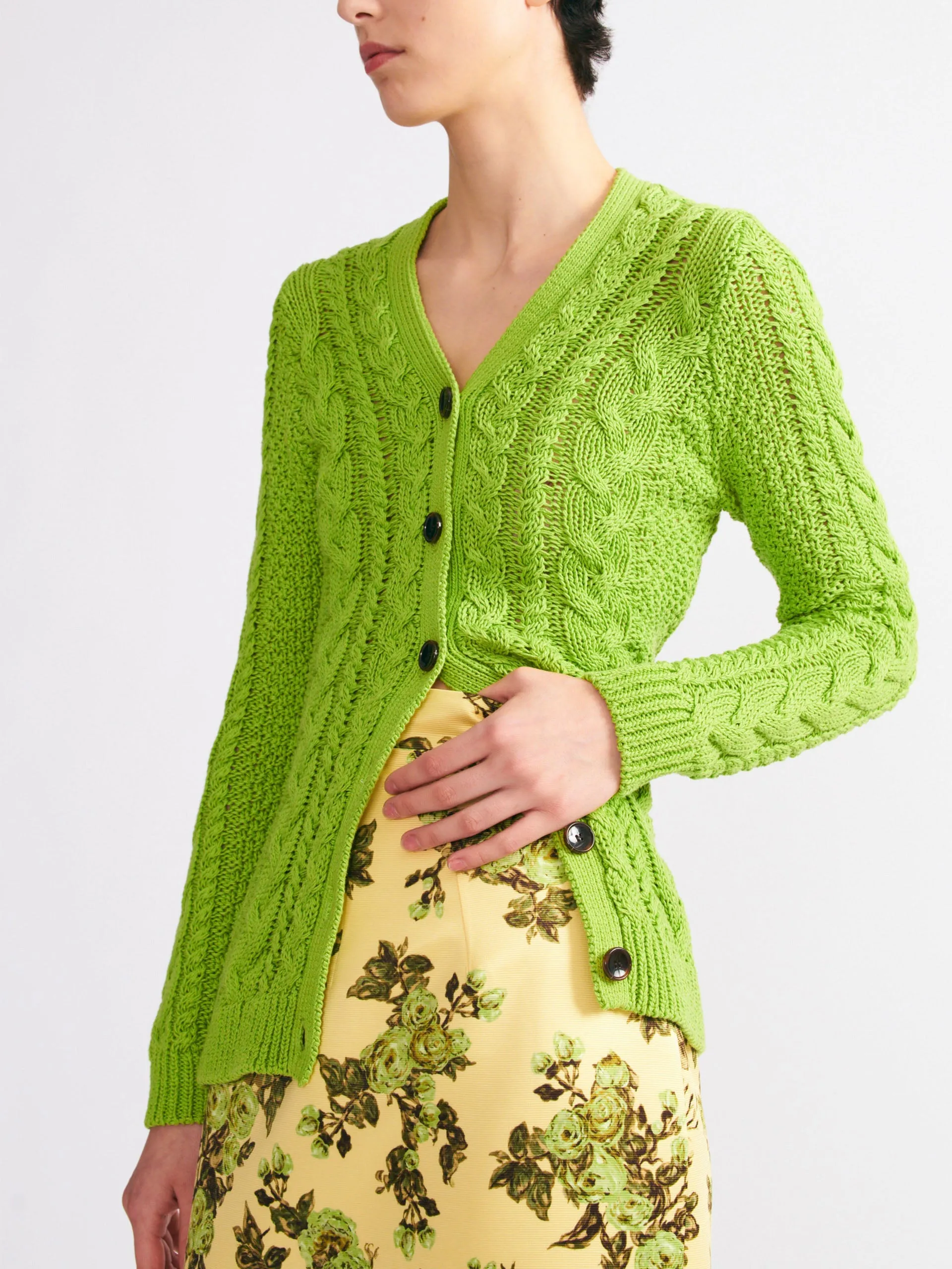 Elmer knit cardigan in green