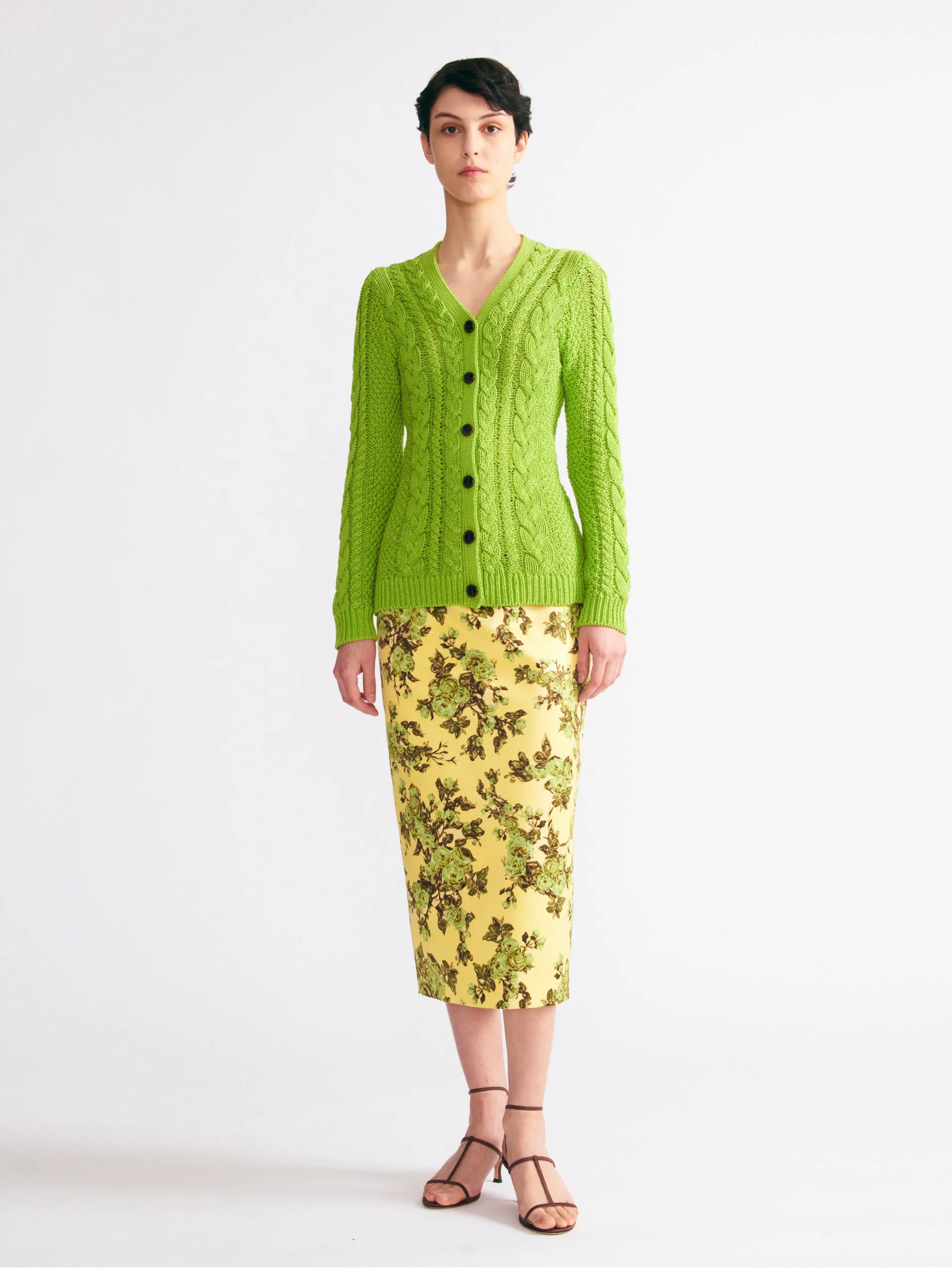 Elmer knit cardigan in green
