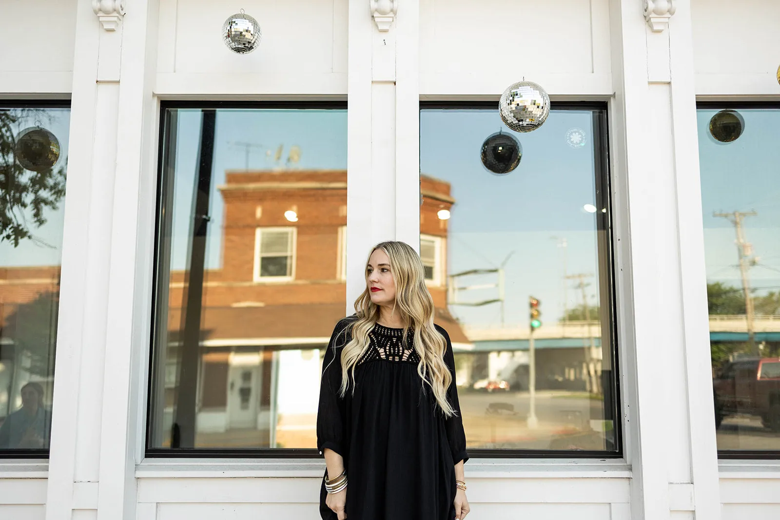 evangeline dress in black