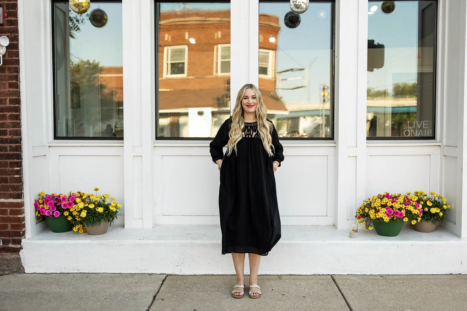 evangeline dress in black