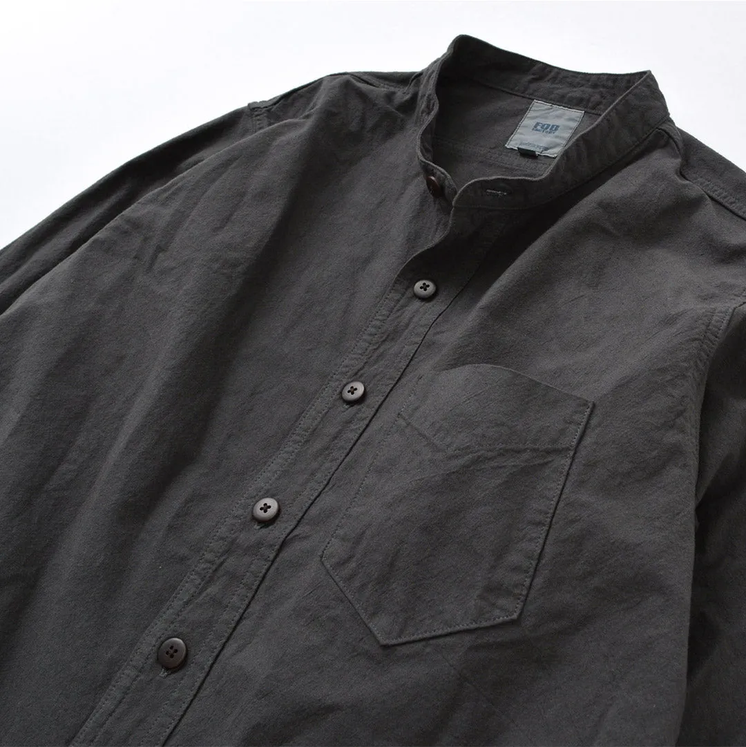 FOB FACTORY / F3464 Dye band collar shirt