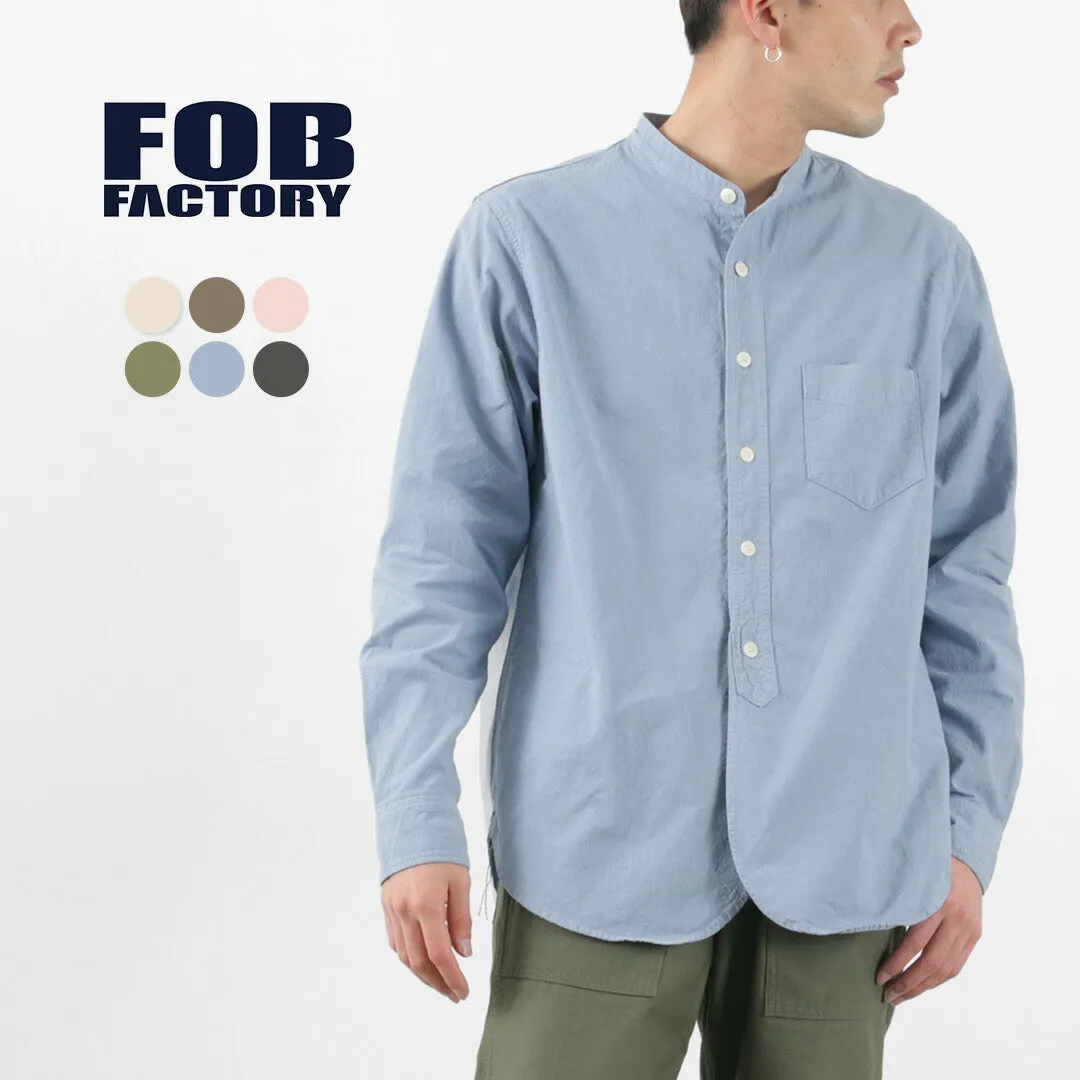 FOB FACTORY / F3464 Dye band collar shirt