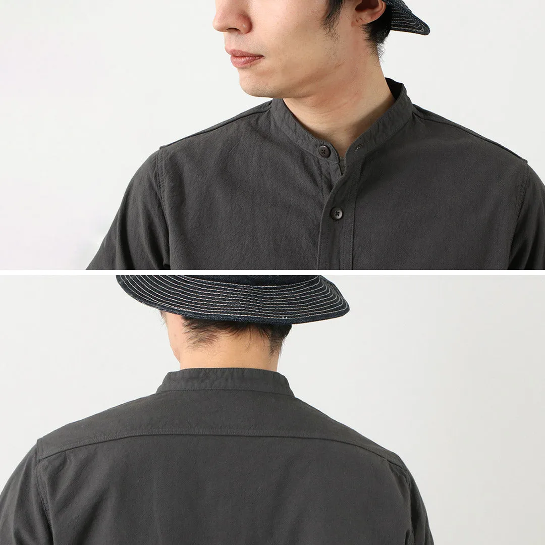 FOB FACTORY / F3464 Dye band collar shirt