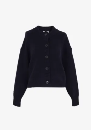 FRAME FEMME CHUNKY CARDIGAN IN NAVY