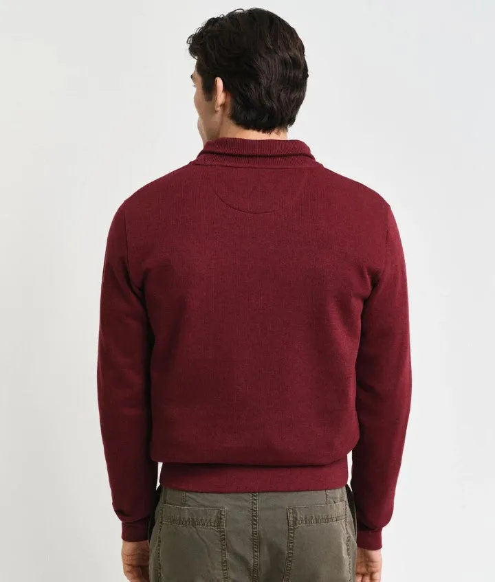 GANT - Sacker Rib Half Zip, Wine Red