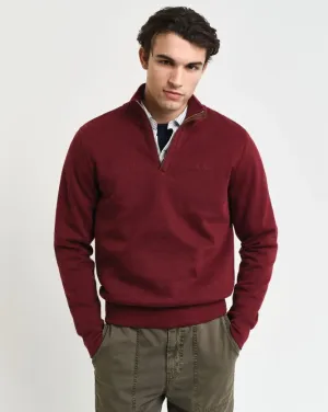 GANT - Sacker Rib Half Zip, Wine Red