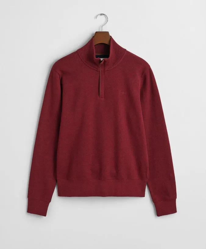 GANT - Sacker Rib Half Zip, Wine Red