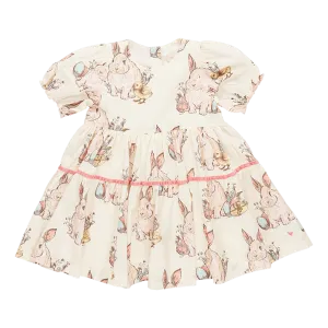 Girls Dress | Maribelle Dress - Bunny Friends | Pink Chicken