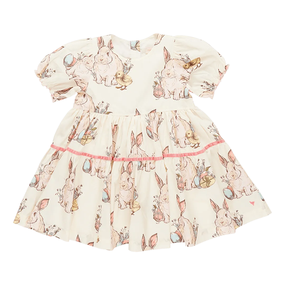 Girls Dress | Maribelle Dress - Bunny Friends | Pink Chicken
