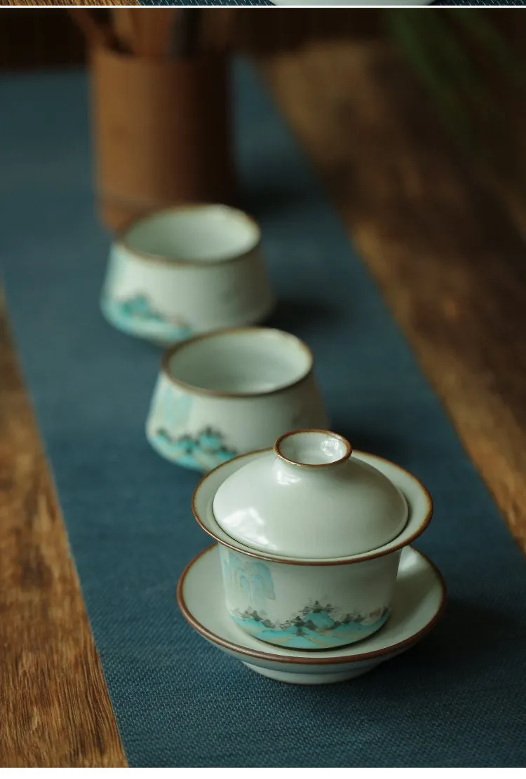 Gohobi Hand-painted Mountain Gaiwan