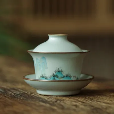 Gohobi Hand-painted Mountain Gaiwan