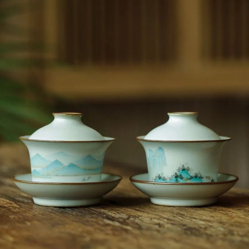 Gohobi Hand-painted Mountain Gaiwan