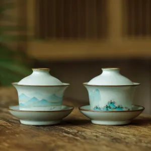 Gohobi Hand-painted Mountain Gaiwan