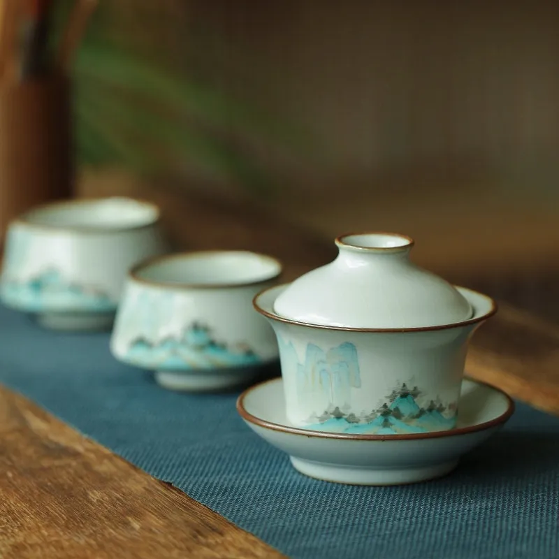 Gohobi Hand-painted Mountain Gaiwan