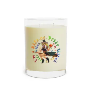 Halloween Scented Candle Full Glass, 11oz - I'm Ride or Pride (White)