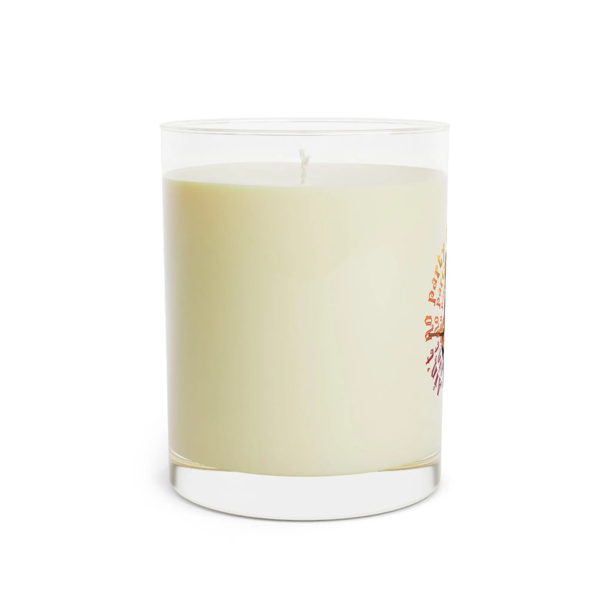 Halloween Scented Candle Full Glass, 11oz - No Party (White)