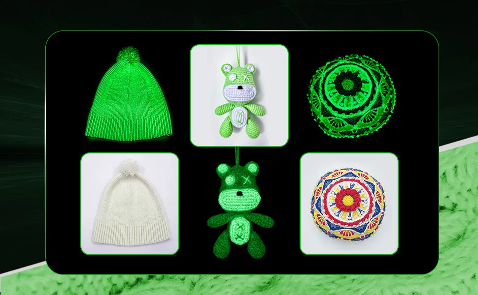 High Brightness Polyester Pink Glow-in-the-Dark Yarn