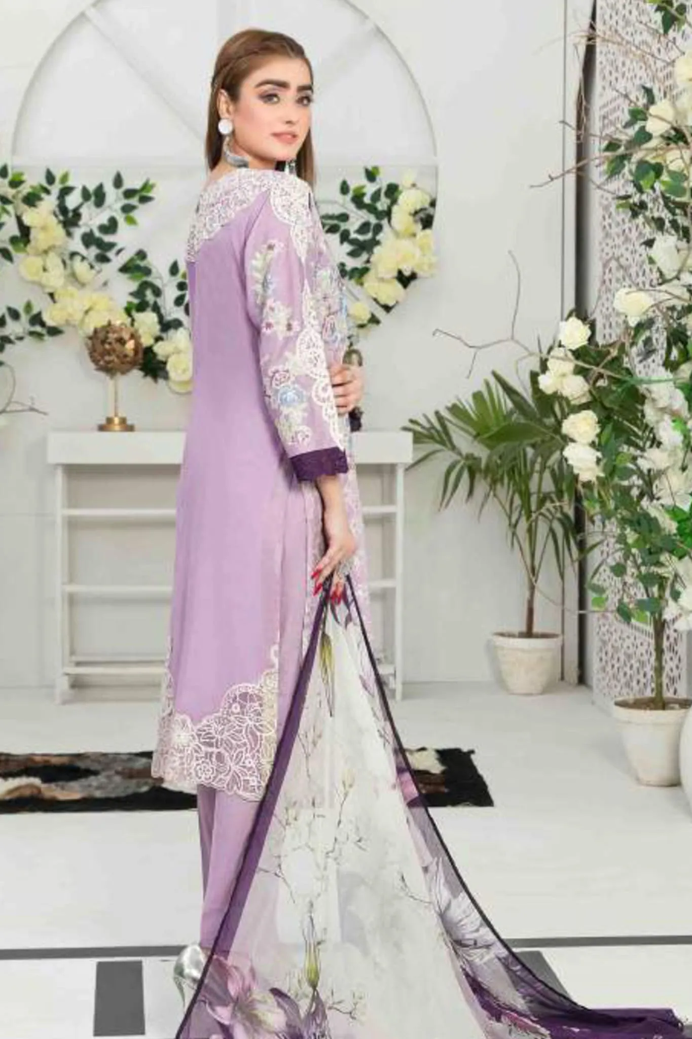 Izel by Tawakkal Semi Stitched 3 Piece Emb Lawn Collection'2023-IZ-7202
