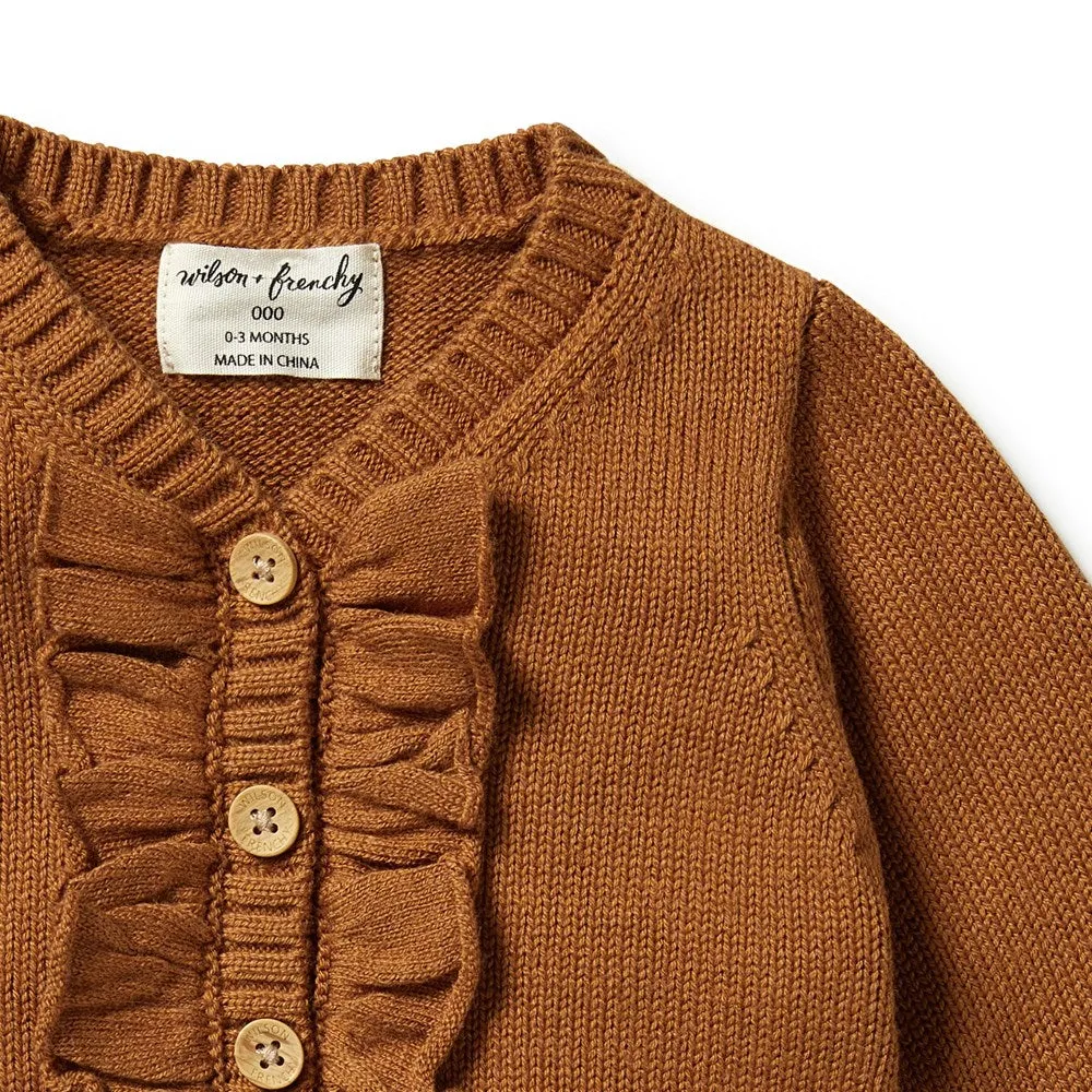 Knitted Ruffle Cardigan